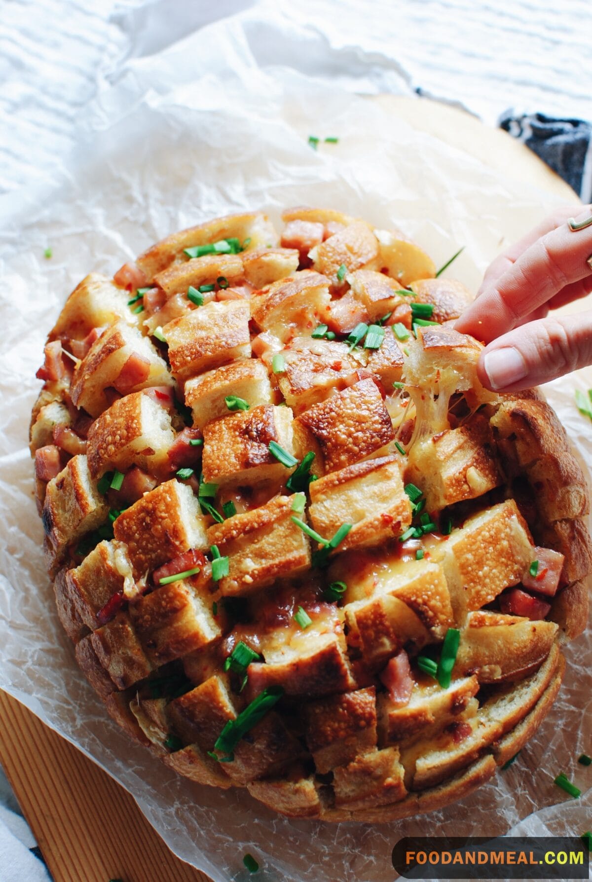 Ham And Cheese Pull Apart Bread