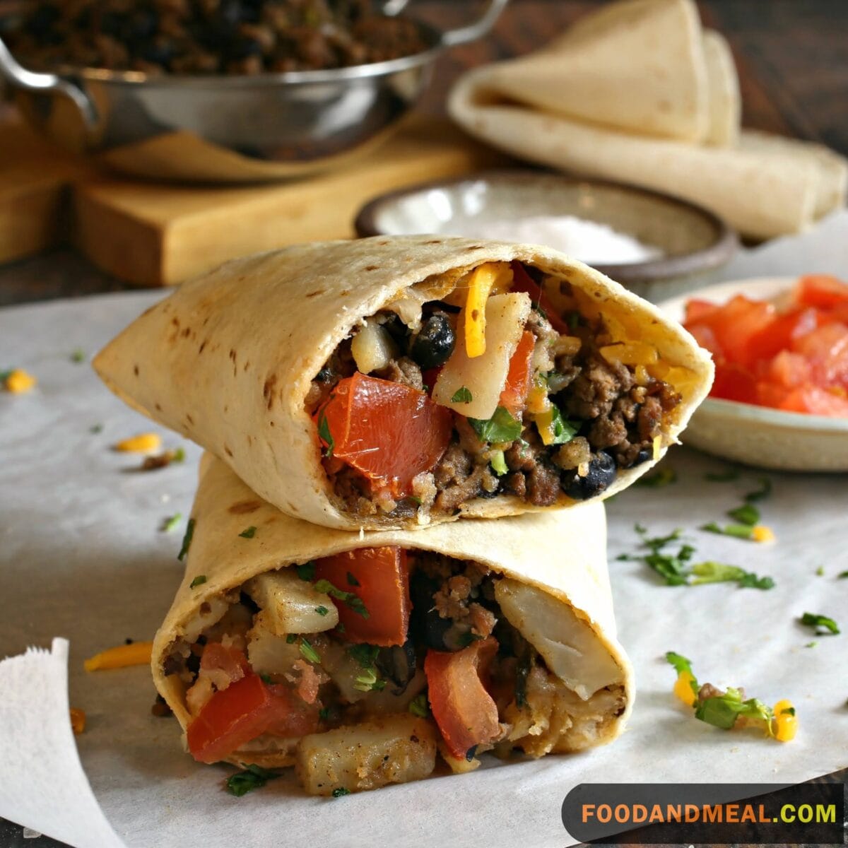  Beef And Potato Burritos