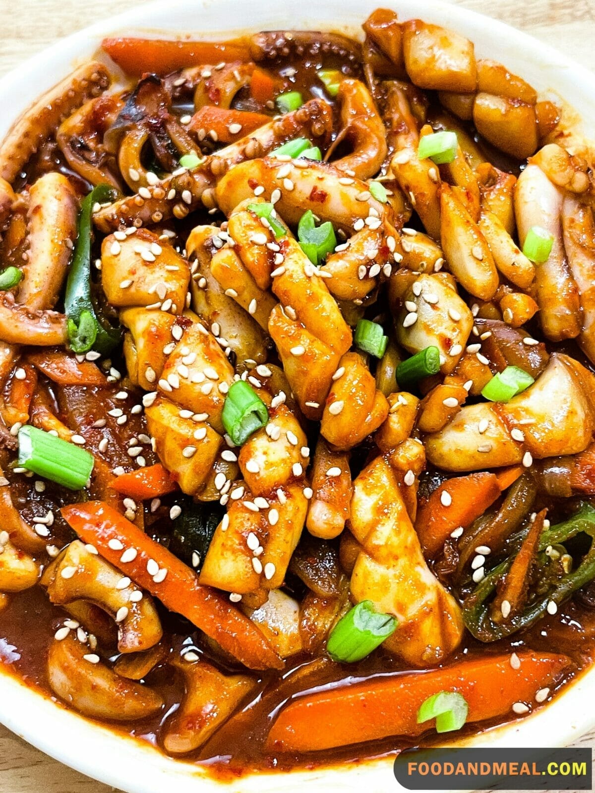 Spicy Squid With Vegetables