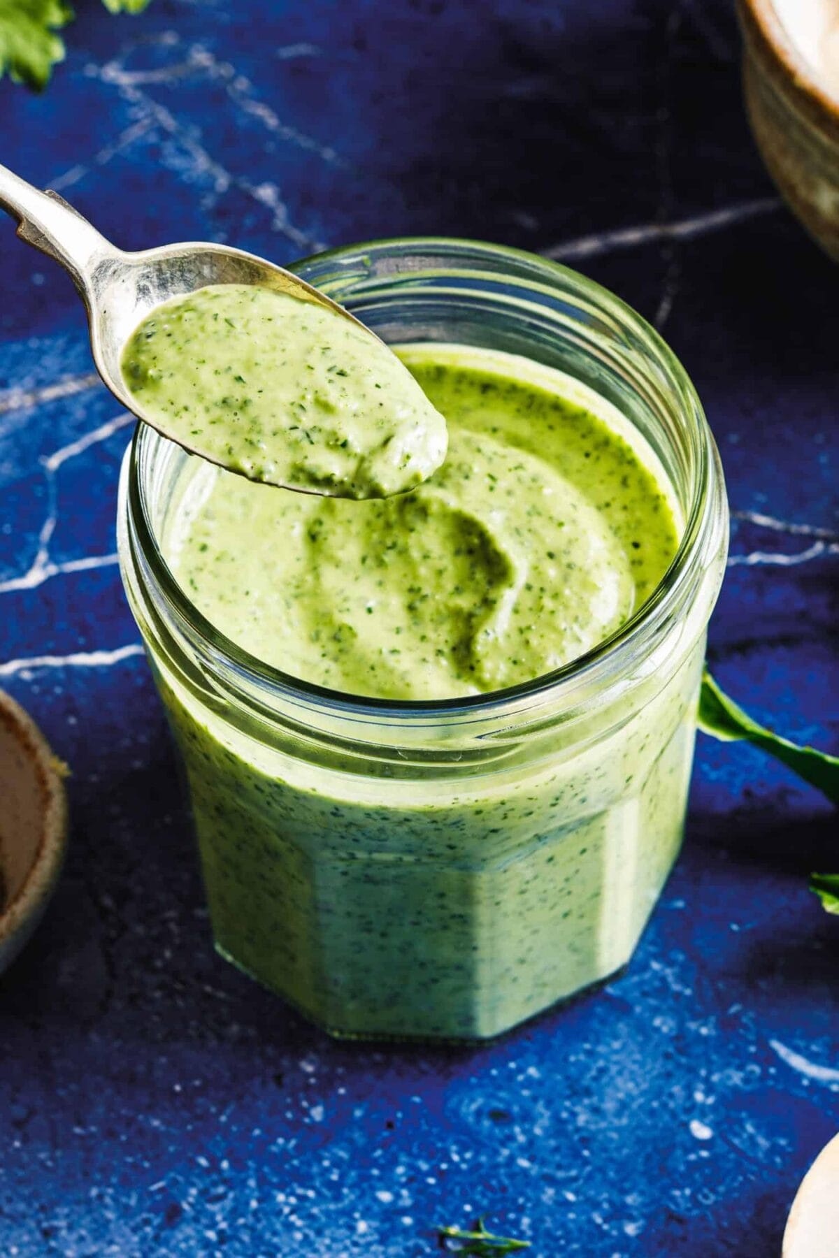 An Up-Close Look At The Silky-Smooth Texture Of Our Green Goddess Dressing.