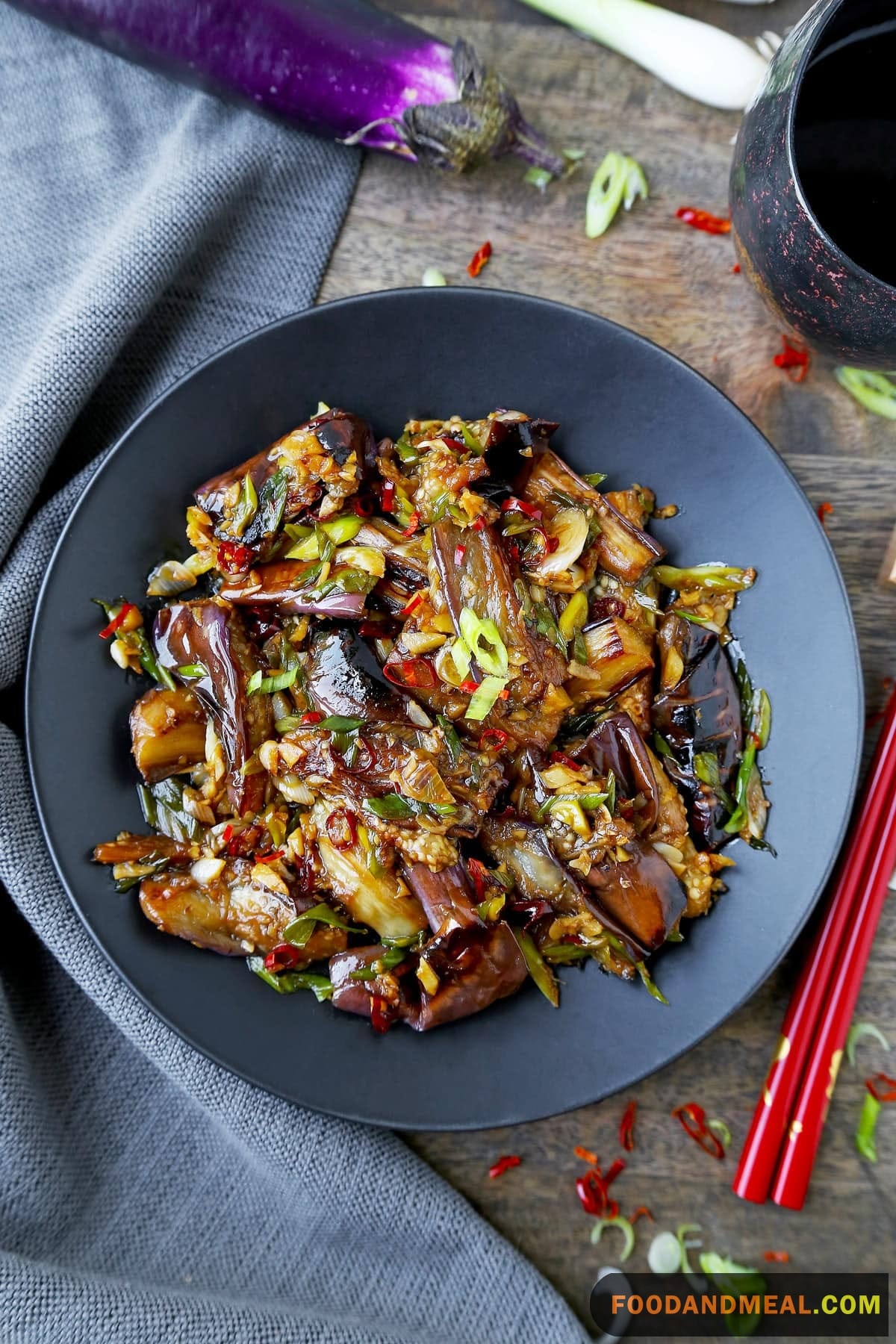 Garlic Eggplant Slices