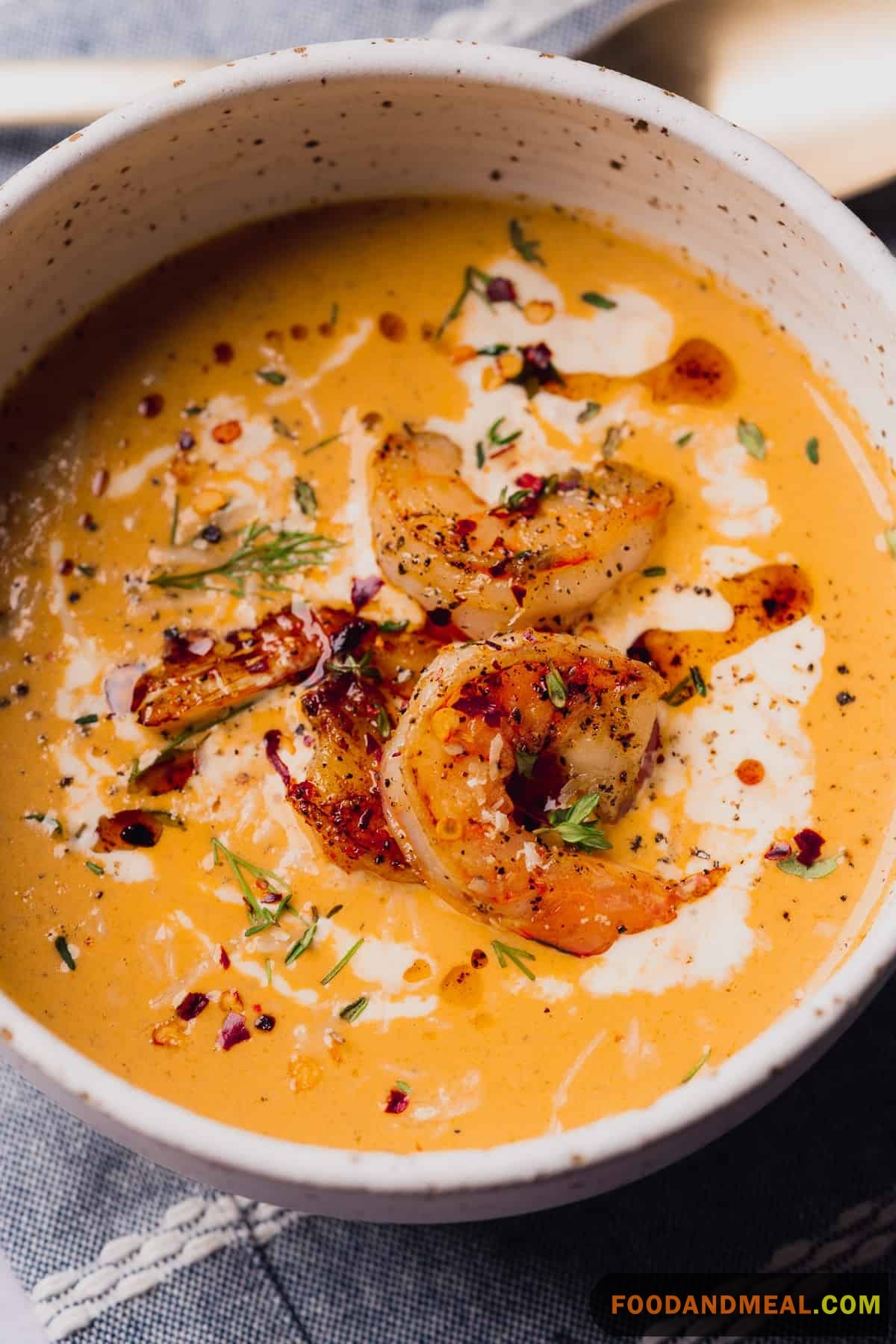 Shrimp Bisque With Some Shrimp Toast