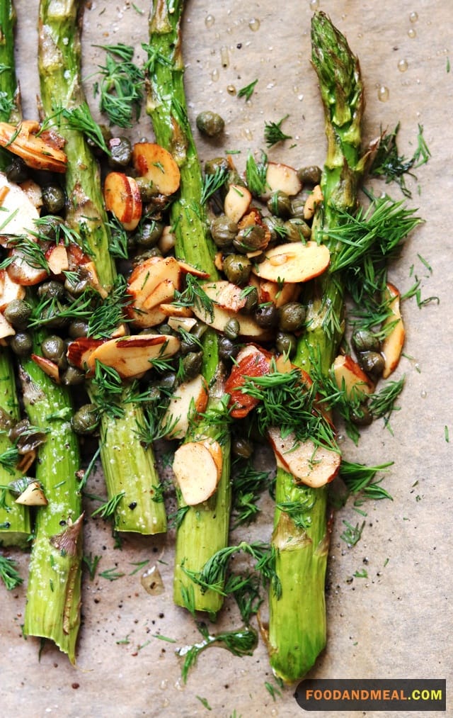 Asparagus and Almond Salad.