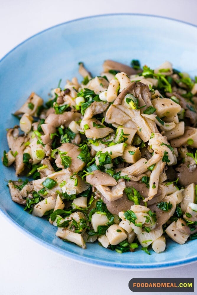 Mushroom Parsley and Lime Salad.