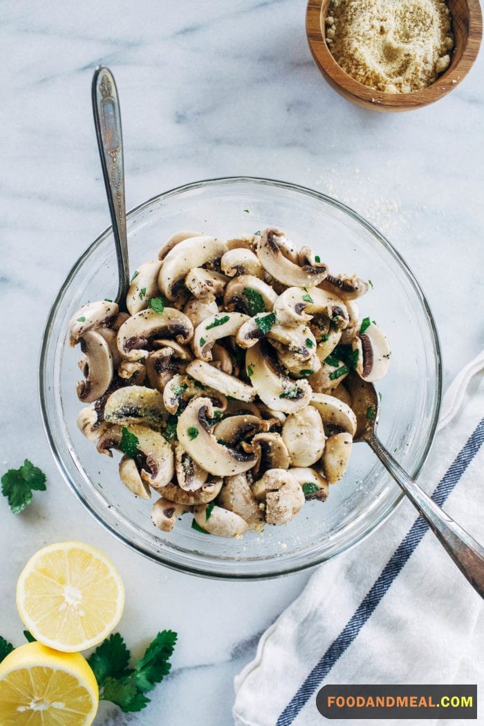 Mushroom Parsley and Lime Salad.