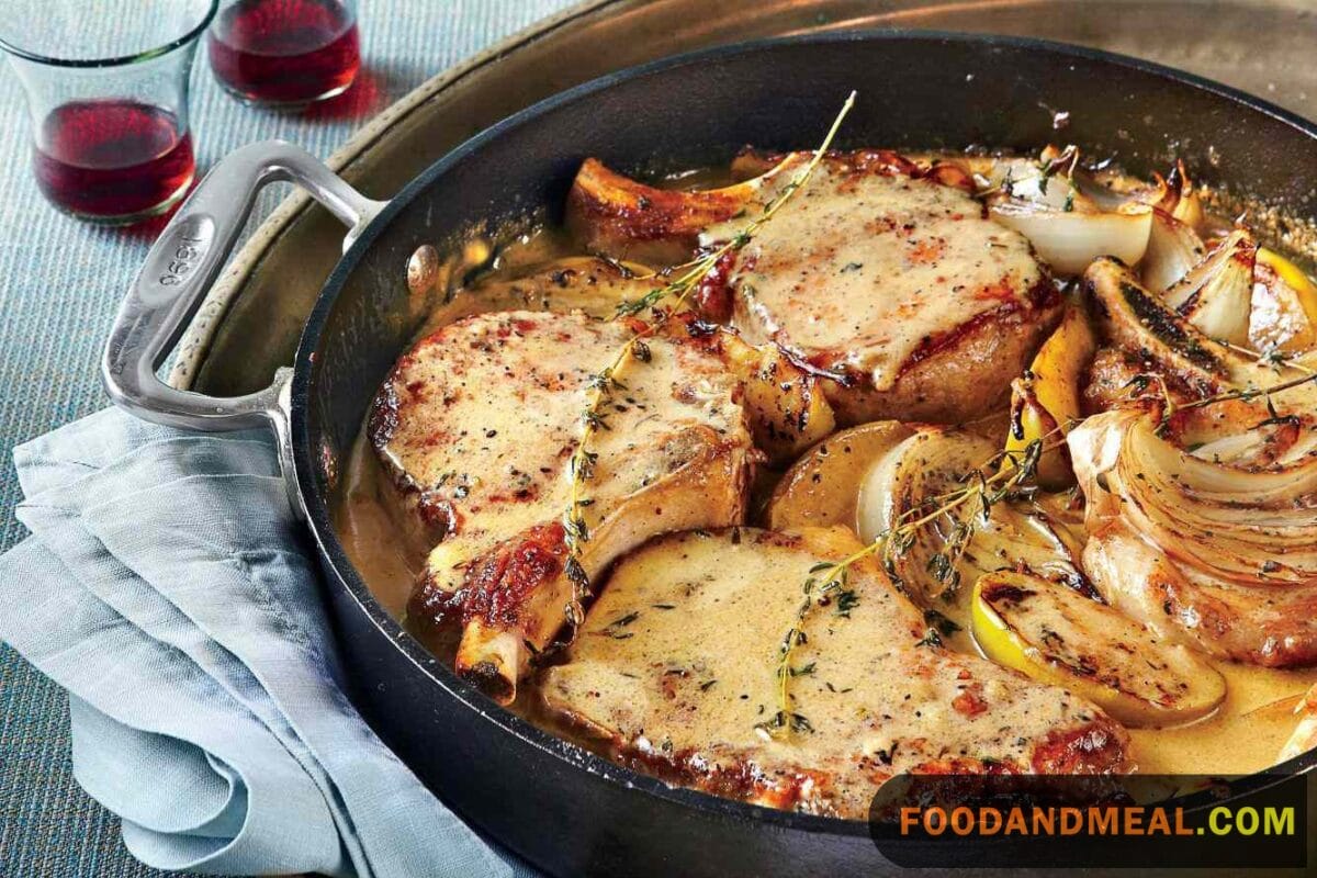 Apple Stuffed Pork Chops - 3 Easy Steps 6 Apple Stuffed Pork Chops