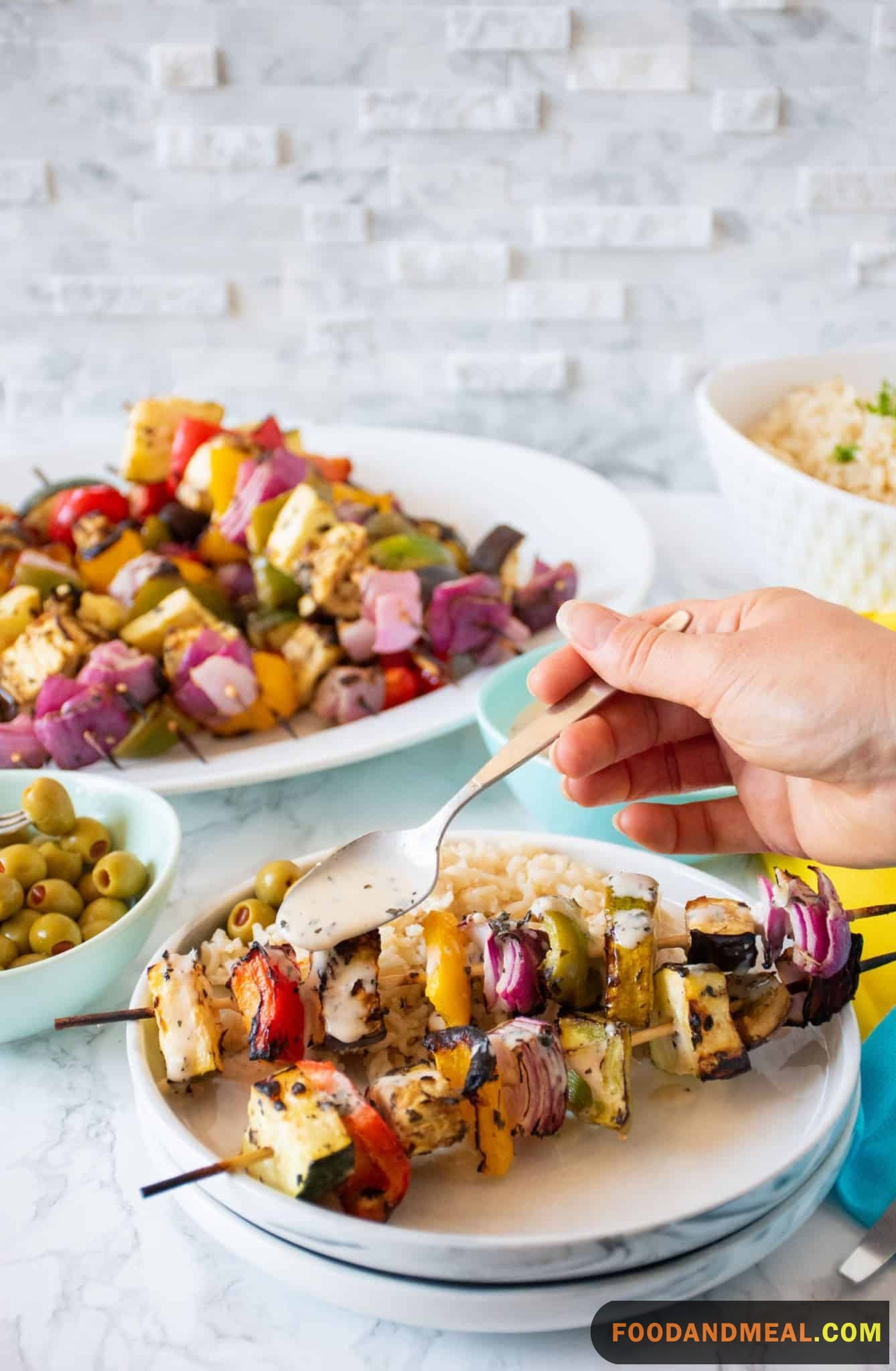 Mediterranean Vegetable Skewers 