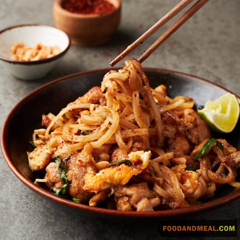 How To Cook Pad Thai - Fried Rice Noodles 11 Pad Thai