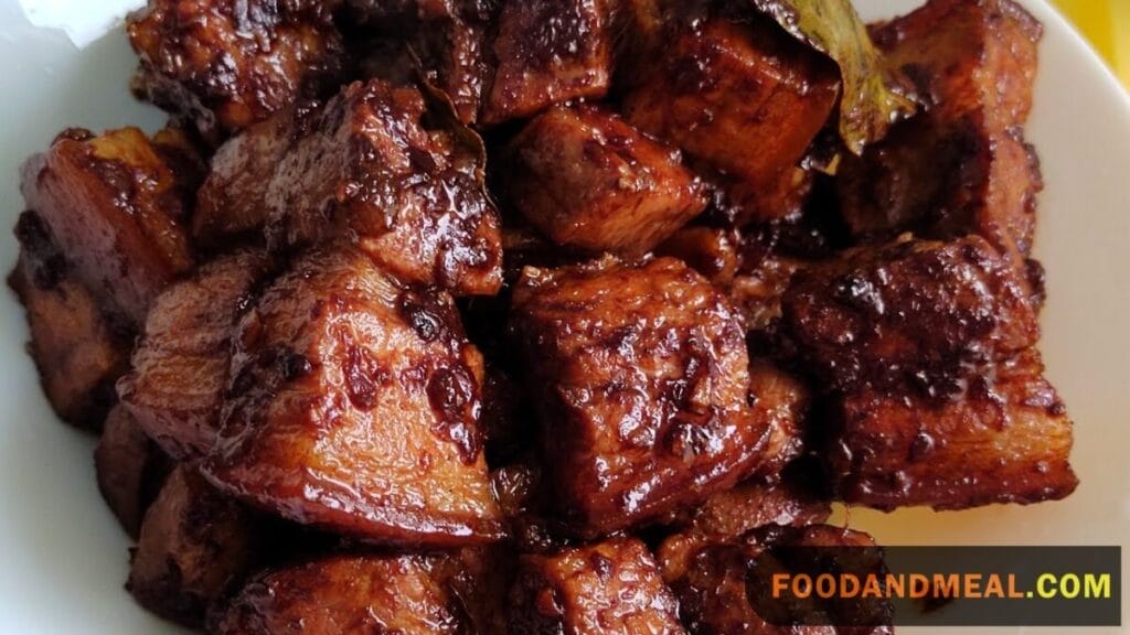 How To Cook Philippines Food Batanes Dried Pork Adobo 4