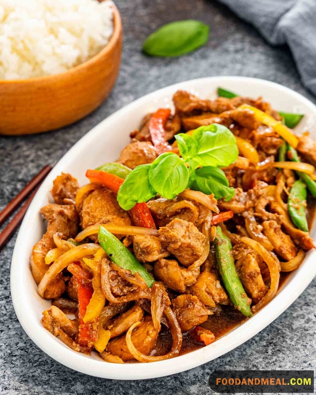 Chicken Pepper Stir Fry In Oyster Sauce