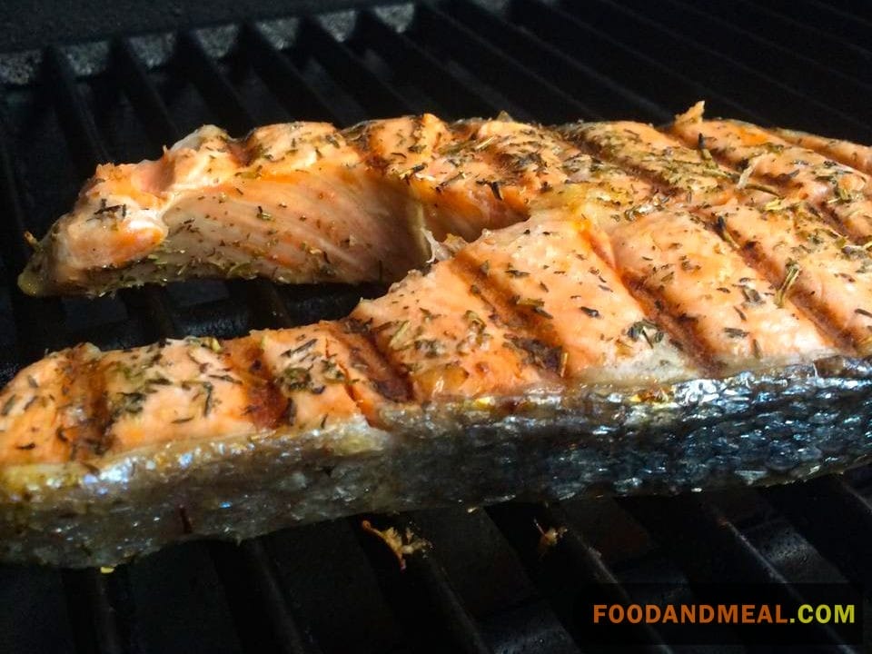 Barbecued Salmon Steak