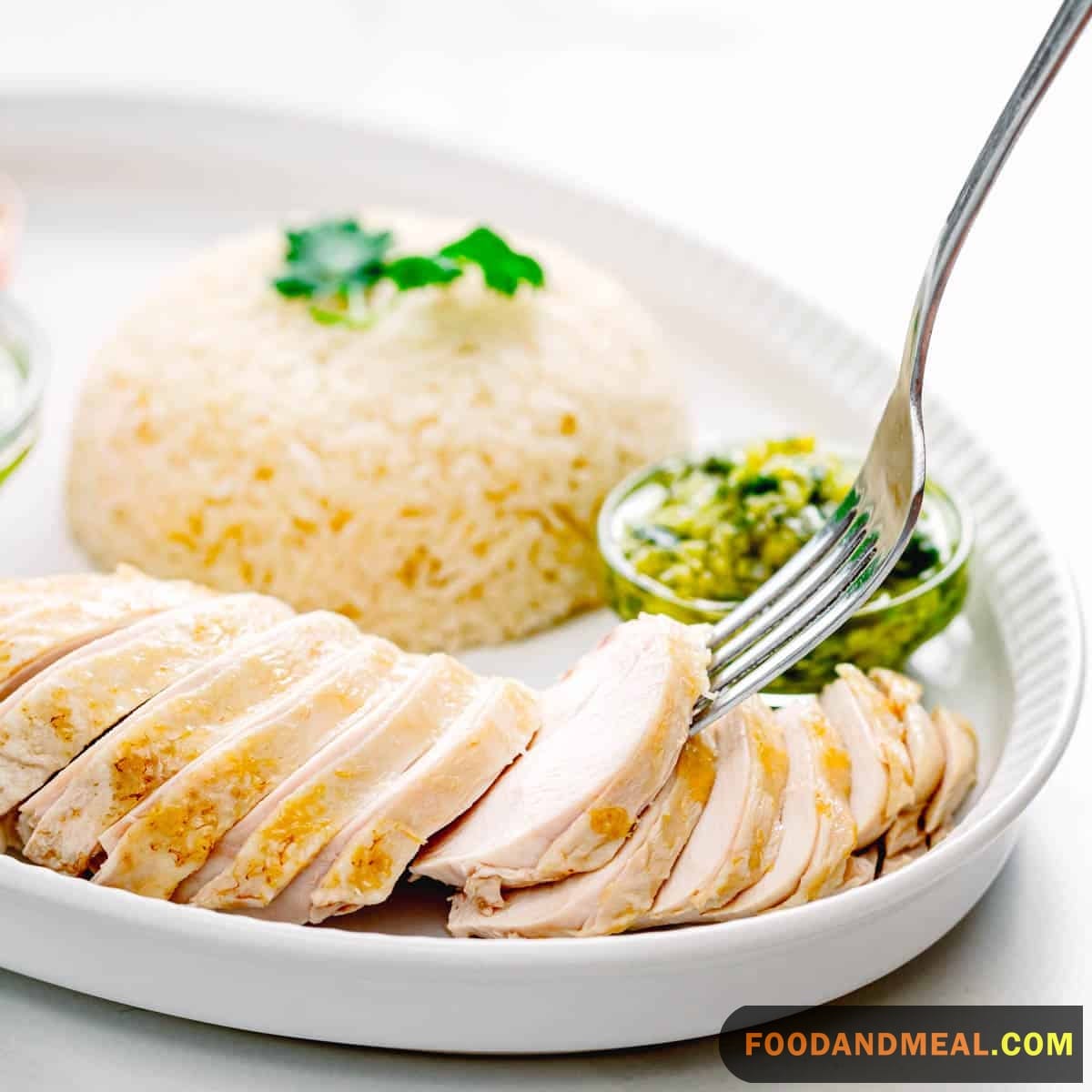 Serving Hainanese Chicken Rice In Stuffed Bell Peppers Makes For An Exciting Presentation.