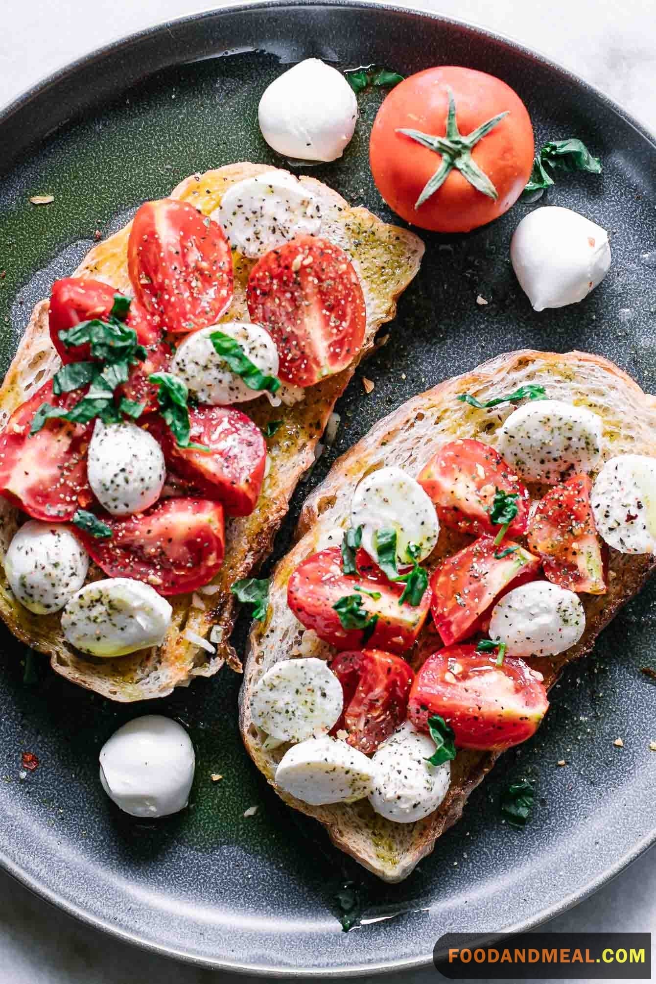 Ciabatta With Tomato, Mozzarella, And Basil Pesto