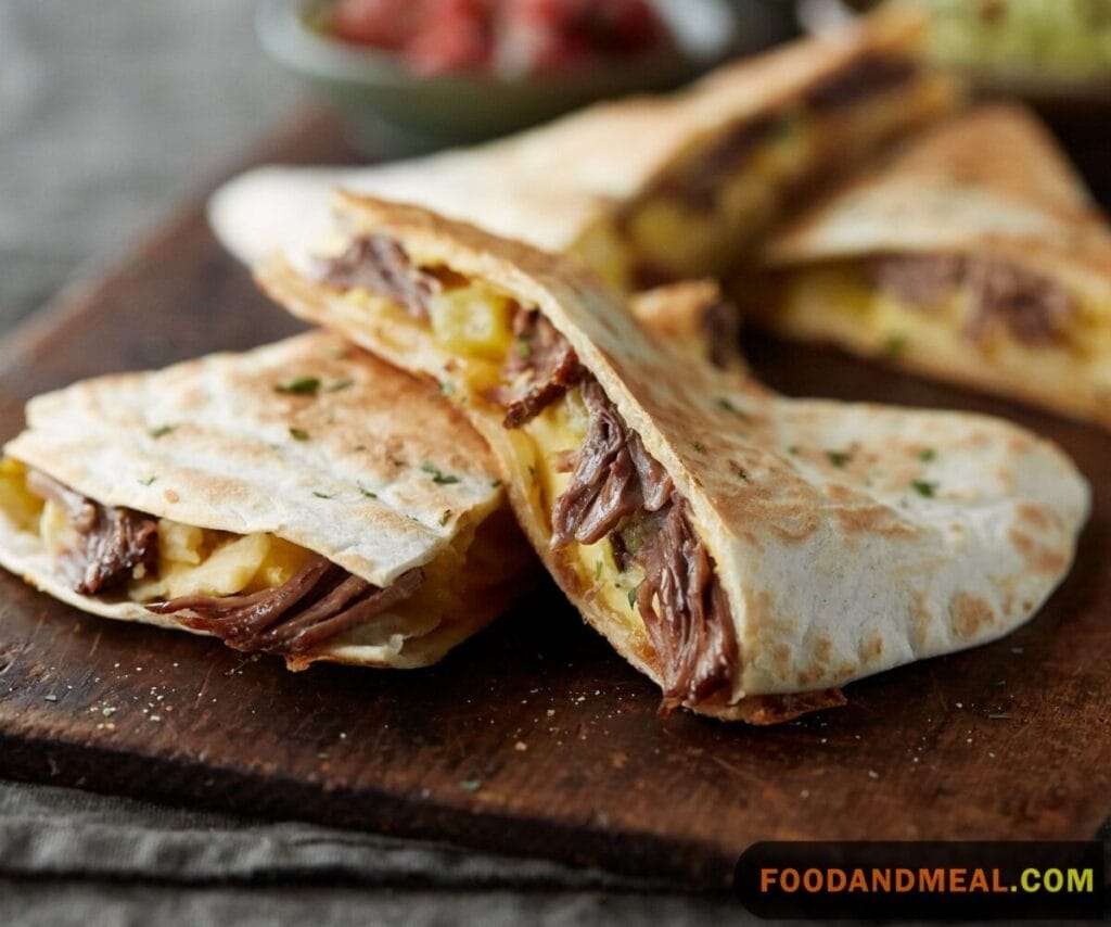 Indoor Grill Wonders: Savor The Richness Of Quesadillas With Beef 5