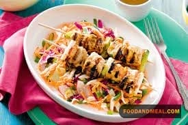  Fish Skewers on Farmer's Salad