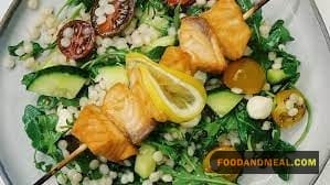 Fish Skewers On Farmer'S Salad