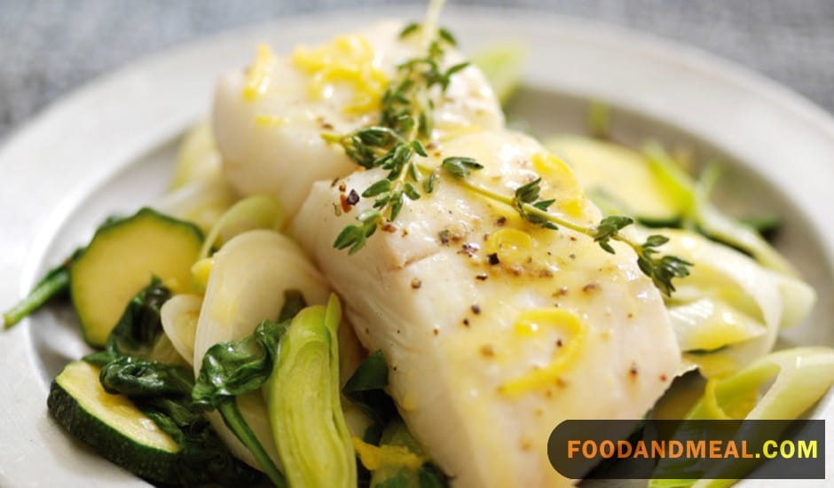 Indoor Grill Mastery: Crafting Halibut With Lemon Wormwood Butter 4