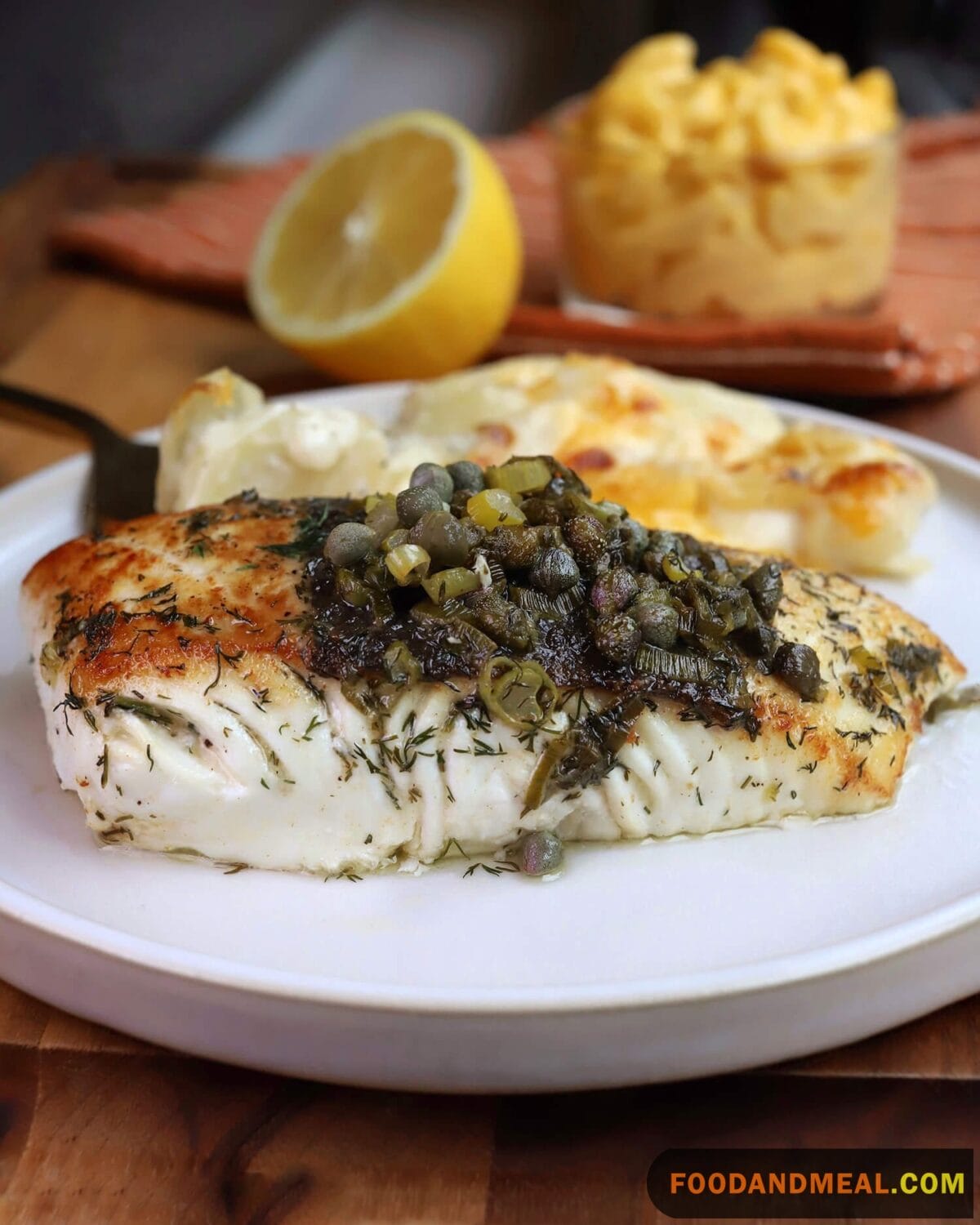 Halibut With Lemon Wormwood Butter