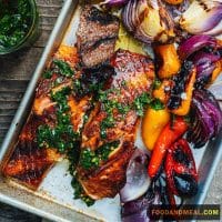 Cooked With An Indoor Grill: Grilled Salmon Peppers For A Zesty Delight 1