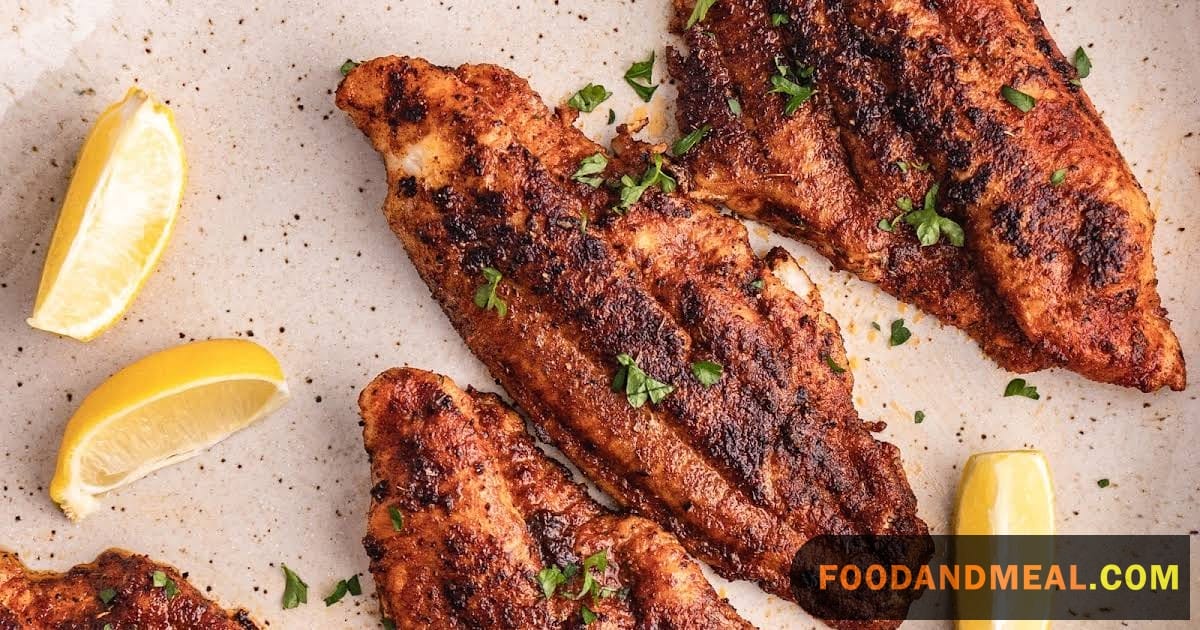 Indoor Grill Mastery: Savory Redfish Fillet With A Twist Of Elegance ...