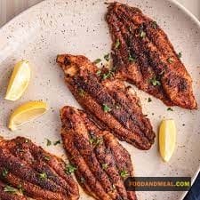  Catfish fillet on salad